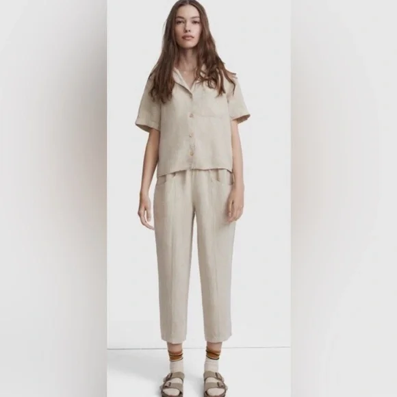 NWT Linen High Waisted Pants